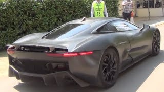 Jaguar CX75 SOUND  Accelerations and Driving Scenes [upl. by Pricilla]