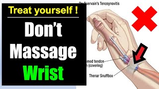 Thumb wrist pain relief How to fix De quervains Tenosynovitis [upl. by Enihpets]