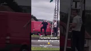 Happened in Slough a man takes down a Palestine flag shorts Slough palestineflag [upl. by Lac689]