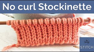 A new no curl version of the Stockinette Stocking stitch knitting pattern  So Woolly [upl. by Junette558]