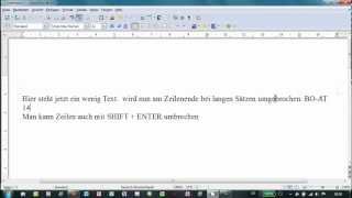 LibreOffice Writer  Zeilenumbruch und Trennstrich  Grundlagen [upl. by Icul]