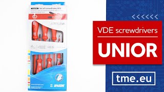 VDE Screwdrivers with A Voltage Tester  UNIOR 617045 UNBOXING [upl. by Ellerahs]