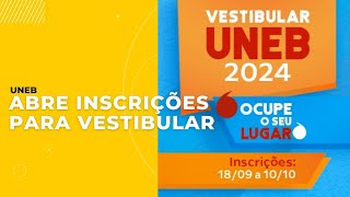 📚 UNEB ABRE INSCRIÇÕES PARA VESTIBULAR [upl. by Adnwahsal]