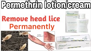 Mitonil lotioncream usespermethrin  how to remove head lice in one day  Treat scabies [upl. by Saturday646]