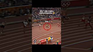 BOLT AND POWELL GOES GODMODE😱🚀usainbolt asafapowell 100k 100 relay sprinter sprinting 10k [upl. by Esimaj]