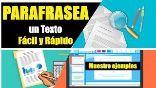 CÓMO PARAFRASEAR UN TEXTO  MUESTRO EJEMPLOS  NORMAS APA 6° EDICIÓN [upl. by Aneed]