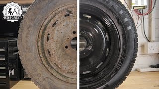 Super Rusty Spare Wheel Restoration [upl. by Baram345]