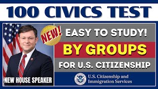 NEW Updated 100 Civics Questions and Answers By Groups US Citizenship Interview Study Guide [upl. by Riana]