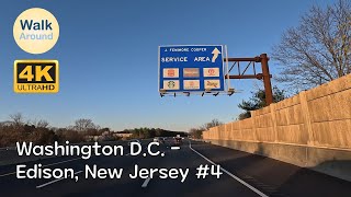 【4K60】 Interstate Driving  Washington DC  Edison New Jersey 4 [upl. by Ahsikahs854]