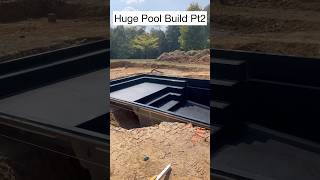 Fiberglass Pool Installation pt2 fiberglasspoolinstallation construction luxury pool [upl. by Eralc]