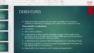 Company Law  Debentures [upl. by Niuq]