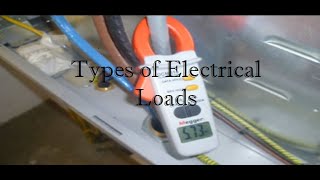 Types of Electrical Loads resistive loads capacitive loads inductive loads [upl. by Hsekar777]