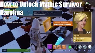 Fortnite Save the World  How to Unlock Mythic Survivor Karolina  How to find Portraits [upl. by Annahoj]