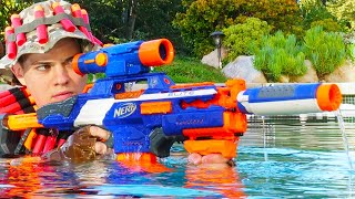 Nerf War Million Subscribers Battle 4 [upl. by Aynotel]