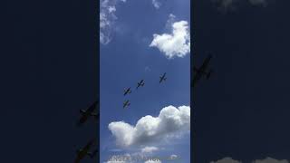 SNJ Texan Formation 2 airplane airshow aviation ww2 viralvideo shorts trending video [upl. by Loretta]