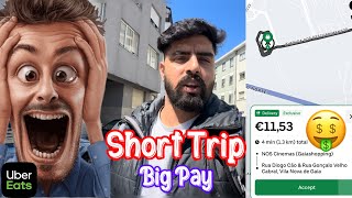 Short Trip Big Pay My Best Uber Eats Delivery Yet 🇵🇹 Ghazanfar Vlogs [upl. by Hegarty]