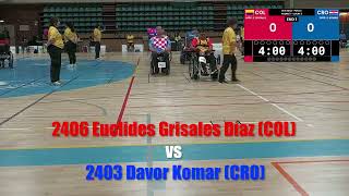 Póvoa de Varzim World Boccia Cup 11072024 Euclides Grisales Díaz 🇨🇴 vs Davor Komar 🇭🇷 BC4 [upl. by Nyrad]