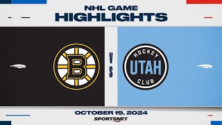 NHL Highlights  Boston Bruins vs Utah Hockey Club  October 19 2024 [upl. by Seitz277]