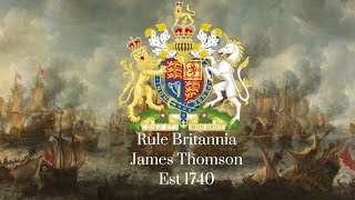 Rule Britannia  British Patriotic Song With Lyric [upl. by Ledniahs663]