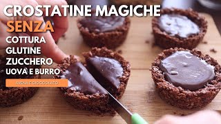 CROSTATINE MAGICHE SENZA COTTURA SENZA GLUTINE SENZA ZUCCHERO SENZA UOVA e BURRO Avena e cioccolato [upl. by Yeltnarb]