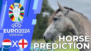 🐴⚽️ Funny Horse Predicts EURO 2024 Semifinal Netherlands vs England [upl. by Otir]