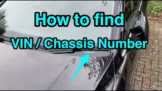 How to find VIN  Chassis Number of your car [upl. by Juno]