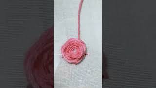 খুব সহজে শিখে নিন woven rose stitch easy tutorial of rose embroidery [upl. by Kcirdes]