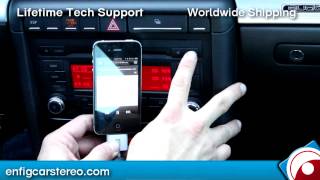 Audi A4 0708 A4 Audi AUX iPhone iPod Adapter Dension GW1LAI2 [upl. by Souza]