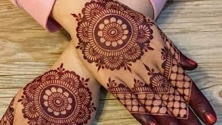 Mandala henna design  henna design for Eid 2019  Mandala mehendi design [upl. by Enovad]