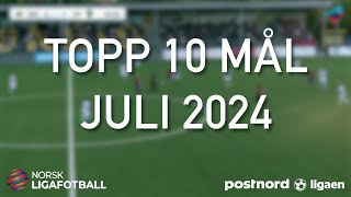 Topp 10 mål fra juni  PostNordligaen [upl. by Naashom628]