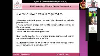 Concept of Hybrid Electric Drive Train Part I [upl. by Ataynek]