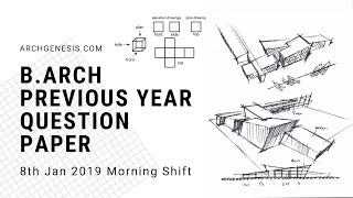 b arch exam preparation  JEE Paper 2 2019 Solved BARCHBPLANNING  BArch paper Explained [upl. by Perkin]