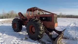 Timberjack 230 Log Skidder  Pulling Skids [upl. by Yerfoeg]