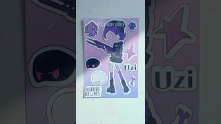 🌈diy sticker🌈 머더드론 우지 스티커 diy murderdrones uzi sticker sticker [upl. by Eradis]