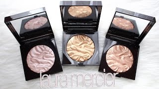 Review amp Swatches LAURA MERCIER Face Illuminating Powders  Holiday Palette Breakdown  Dupes [upl. by Whitelaw11]