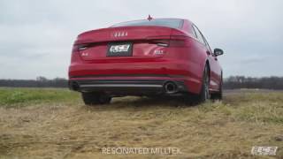 Audi B9 A4 Milltek Exhaust  Stock vs Resonated vs NonResonated [upl. by Gotthard]