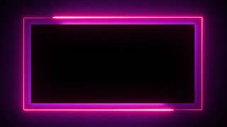 Glowing frame black screen  Neon light border  Frame template video background [upl. by Acisseg69]