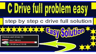 How to Solve C Drive Full and Out of Space in Windows 11 [upl. by Ahsinelg391]
