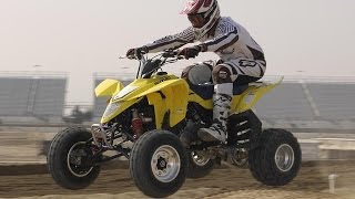 2008 Suzuki QuadRacer LTR450 First Ride  MotoUSA [upl. by Ehpotsirhc]