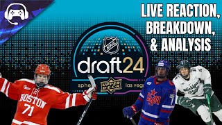 2024 NHL ENTRY DRAFT  LIVE REACTION BREAKDOWN amp ANALYSIS [upl. by Hurwitz235]