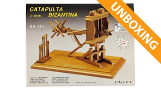 Mantua 814 Catapulta Bizantina Model Kit Unboxing [upl. by Elo]