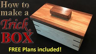 Woodworking How to make an awesome trick box  FREE plans [upl. by Odlonra]