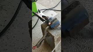 Lets Fix This Tiny Bench Vise  Cast Iron Welding with 7018 Electrodes shorts [upl. by Ayotas]