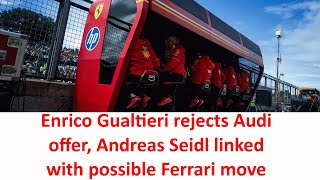 F1 Audi and Mattia Binotto scare Ferrari but Enrico Gualtieri responds with a firm quotNo thanksquot [upl. by Fiedling]