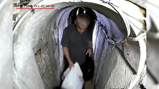 Vídeo mostra Sinwar em túnel de Gaza pouco antes do ataque de 7 de outubro  AFP [upl. by Akirat370]