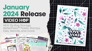 How to Create a Dry Embossed Stenciled Love Note  Altenew January 2024 Video Hop amp Giveaway [upl. by Nwahsyt]