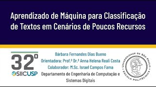 SIICUSP 2024 Aprendizado de Máquina para Classificação de Textos em [upl. by Nat204]