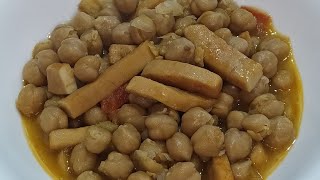 GARBANZOS CON CHOCOS POTAJE DE GARBANZOS [upl. by Eegnat]