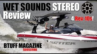 Wet Sounds Review with Amps and Rev10s on Malibu WakeSetter [upl. by Jentoft]