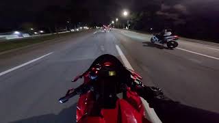 Crazy Late Night Group Ride With Friends CBR 600rr [upl. by Fink933]